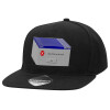 Καπέλο Ενηλίκων Flat Snapback Μαύρο, (100% ΒΑΜΒΑΚΕΡΟ TWILL, ΕΝΗΛΙΚΩΝ, UNISEX, ONE SIZE)