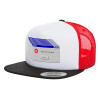 Καπέλο Ενηλίκων Foam Flat Snapback με Δίχτυ Μαύρο-Λευκό-Κόκκινο (POLYESTER, ΕΝΗΛΙΚΩΝ, UNISEX, ONE SIZE)