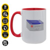 Κούπα Mega 15oz, κεραμική Κόκκινη, 450ml