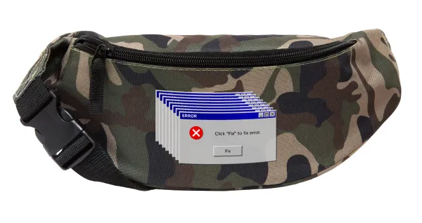 Fatal Error — Unisex waist bag (banana) in Jungle camouflage color with 2 pockets