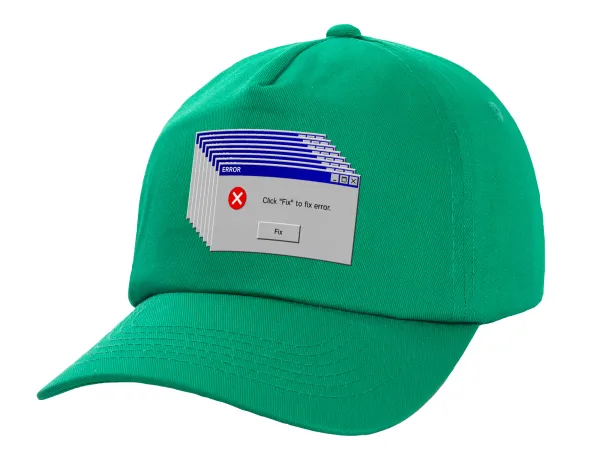 Fatal Error — Adult Baseball Cap, 100% Cotton, Green (COTTON, ADULT, UNISEX, ONE SIZE)