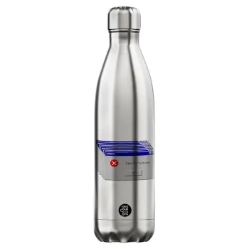 Fatal Error, Μεταλλικό παγούρι θερμός Inox (Stainless steel), διπλού τοιχώματος, 750ml