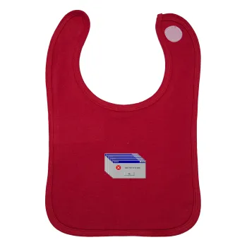 Fatal Error, Σαλιάρα με Σκρατς Κόκκινη 100% Organic Cotton (0-18 months)