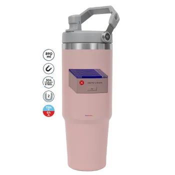 Fatal Error, ΡΟΖ Travel Tumbler Θερμός με χερούλι και καλαμάκι 890ml