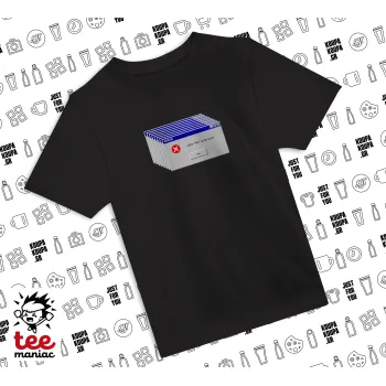 Fatal Error, ΜΑΥΡΟ Άνετο παιδικό T-Shirt από 100% βαμβάκι, για κάθε μέρα. Vegan & OEKO-TEX πιστοποιημένο.