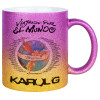 Κούπα Χρυσή/Ροζ Glitter, κεραμική, 330ml