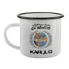 Κούπα εμαγιέ με μαύρο χείλος 360ml