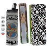 Πασχαλινή Λαμπάδα με Travel Tumbler θερμό (600ml, BPA free) & κερί αρωματικό πλακέ (30cm) (ΓΚΡΙ)