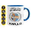 Κούπα χρωματιστή μπλε, κεραμική, 330ml