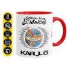 Κούπα χρωματιστή κόκκινη, κεραμική, 330ml