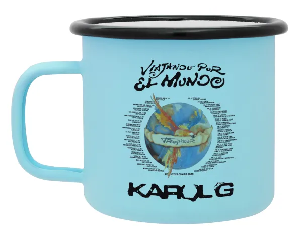 Karol G Tropicoqueta — Κούπα Μεταλλική εμαγιέ ΜΑΤ σιέλ 360ml