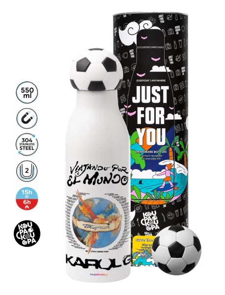 Karol G Tropicoqueta — Soccer Metal mug thermos, double wall, 550ml
