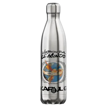 Karol G Tropicoqueta, Μεταλλικό παγούρι θερμός Inox (Stainless steel), διπλού τοιχώματος, 750ml