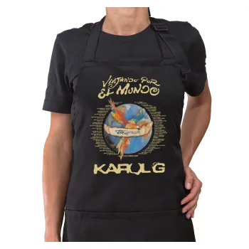 Karol G Tropicoqueta, Μαύρη Ποδιά μαγειρικής Σεφ ολόσωμη με τσέπες (ΕΝΗΛΙΚΩΝ)