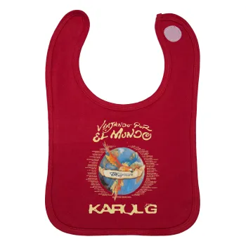 Karol G Tropicoqueta, Σαλιάρα με Σκρατς Κόκκινη 100% Organic Cotton (0-18 months)