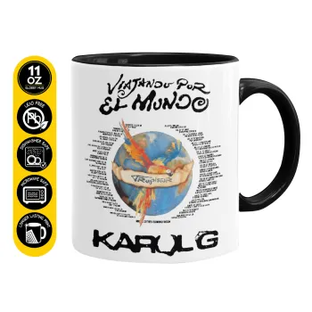 Karol G Tropicoqueta, Κούπα χρωματιστή μαύρη, κεραμική, 330ml