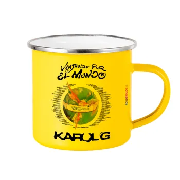 Karol G Tropicoqueta, Κούπα Μεταλλική εμαγιέ Κίτρινη 360ml