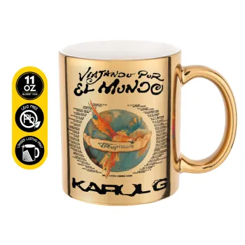 Karol G Tropicoqueta, Κούπα κεραμική, χρυσή καθρέπτης, 330ml