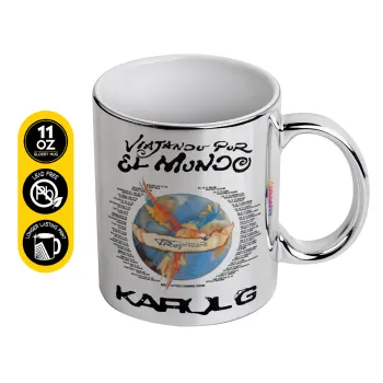 Karol G Tropicoqueta, Κούπα κεραμική, ασημένια καθρέπτης, 330ml