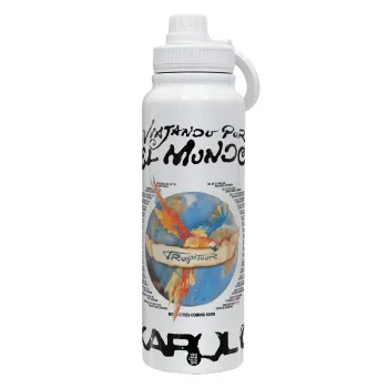 Karol G Tropicoqueta, 1L Stainless Steel Thermal Bottle with Phone Holder & Double Wall Insulation