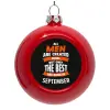 Στολίδι Χριστουγεννιάτικη μπάλα δένδρου Κόκκινη 8cm
