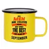 Metallic enamel MATT Yellow cup 360ml