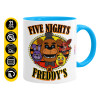 Mug colored light blue, ceramic, 330ml