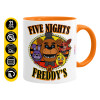 Mug colored orange, ceramic, 330ml