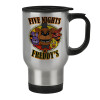 Stainless steel travel mug with lid, double wall 450ml