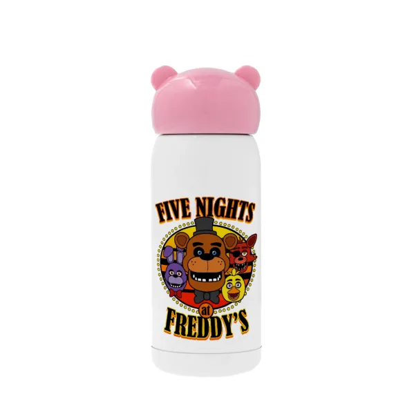 Five Nights at Freddy's — Pink stainless steel thermal flask, 320ml