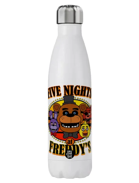 Five Nights at Freddy's — Μεταλλικό παγούρι θερμός (Stainless steel), διπλού τοιχώματος, 750ml