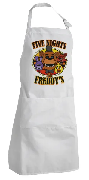 Five Nights at Freddy's — Adult Chef Apron (with sliders and 2 pockets)