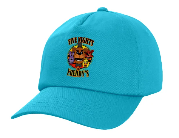Five Nights at Freddy's — Children's Baseball Cap, 100% Cotton Twill, Blue (COTTON, CHILDREN, UNISEX, ONE SIZE)