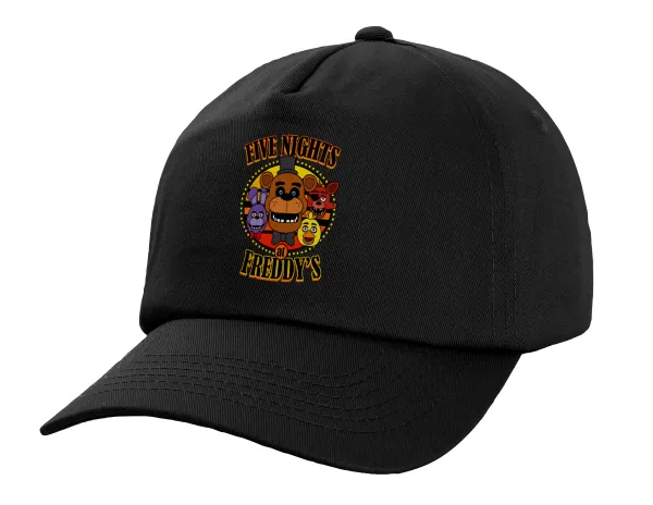 Five Nights at Freddy's — Child's Baseball Cap, 100% Cotton, Black