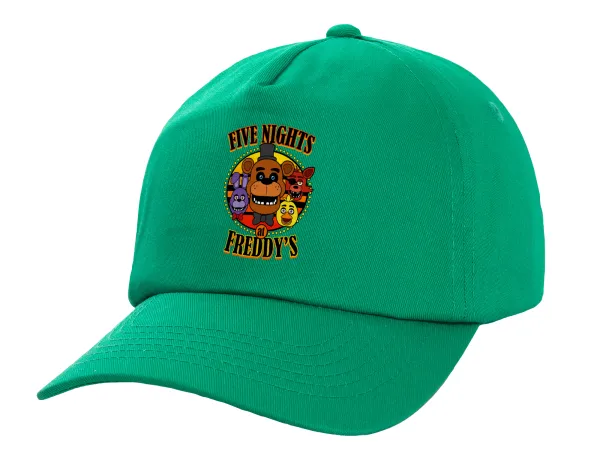 Five Nights at Freddy's — Children's Baseball Cap, 100% Cotton Twill, Green (COTTON, CHILDREN'S, UNISEX, ONE SIZE)