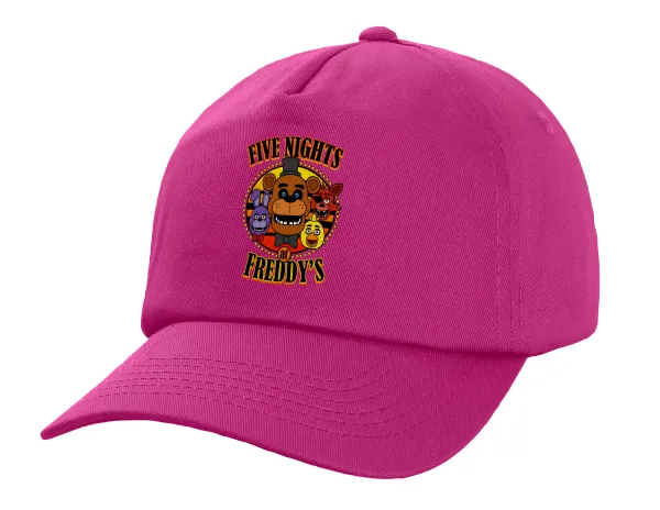 Five Nights at Freddy's — Adult Baseball Cap, 100% Cotton, Purple (COTTON, ADULT, UNISEX, ONE SIZE)