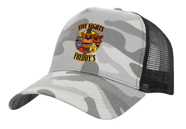 Five Nights at Freddy's — Καπέλο Ενηλίκων Structured Trucker, με Δίχτυ, (παραλλαγή) Army Camo (100% ΒΑΜΒΑΚΕΡΟ, ΕΝΗΛΙΚΩΝ, UNISEX, ONE SIZE)