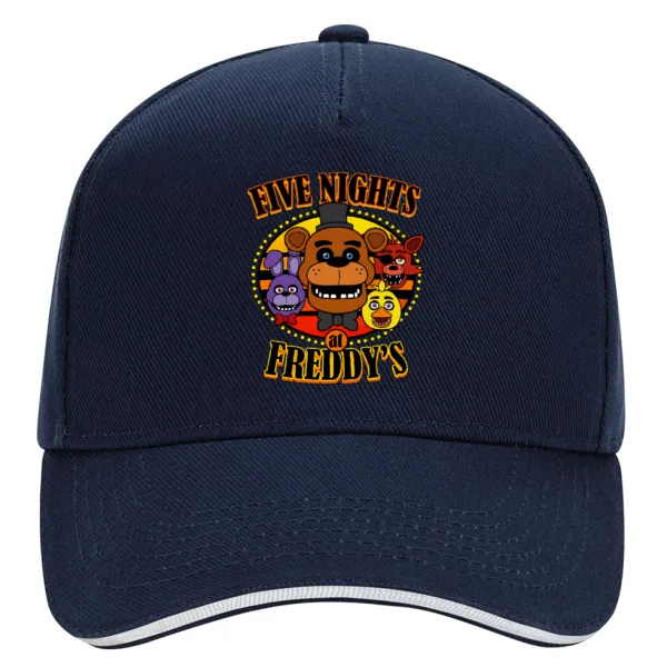Five Nights at Freddy's — DRILL Adult Ultimate Hat BLUE/WHITE, (100% COTTON, ADULT, UNISEX, ONE SIZE)