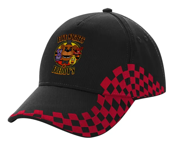 Five Nights at Freddy's — Καπέλο Ενηλίκων Ultimate ΜΑΥΡΟ/ΚΟΚΚΙΝΟ RACING, (100% ΒΑΜΒΑΚΕΡΟ DRILL, ΕΝΗΛΙΚΩΝ, UNISEX, ONE SIZE)