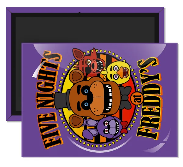 Five Nights at Freddy's — Rectangular fridge magnet, 9x6cm