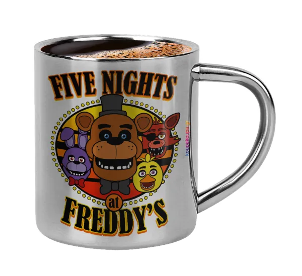 Five Nights at Freddy's — Κουπάκι μεταλλικό διπλού τοιχώματος για espresso (220ml)