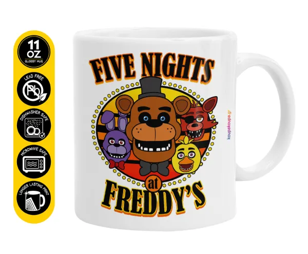 Five Nights at Freddy's — Κούπα, κεραμική, 330ml
