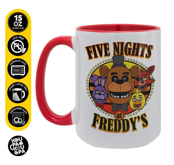Five Nights at Freddy's — Mega mug 15oz, red ceramic, 450ml