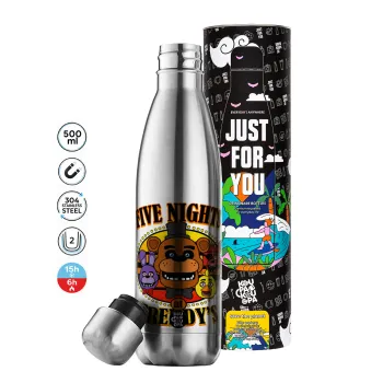 Five Nights at Freddy's, Μεταλλικό παγούρι θερμός Inox (Stainless steel), διπλού τοιχώματος, 500ml
