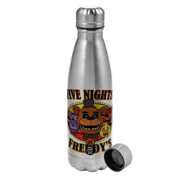 Five Nights at Freddy's, Metallic water bottle, stainless steel, 750ml