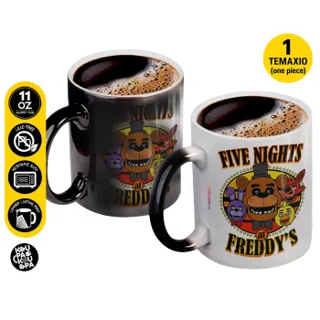Five Nights at Freddy's, Κούπα Μαγική, κεραμική, 330ml που αλλάζει χρώμα με το ζεστό ρόφημα