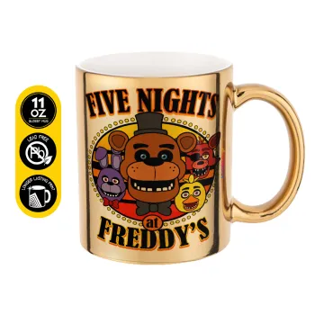 Five Nights at Freddy's, Κούπα κεραμική, χρυσή καθρέπτης, 330ml