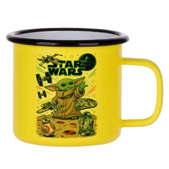 Grogu, Κούπα Μεταλλική εμαγιέ ΜΑΤ Κίτρινη 360ml