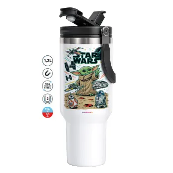 Grogu, Mega Travel Mug / Κούπα Ταξιδίου, διπλού τοιχώματος (θερμό) 1,2L