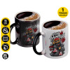 Color changing magic Mug, ceramic, 330ml when adding hot liquid inside, the black colour desappears (1 pcs)